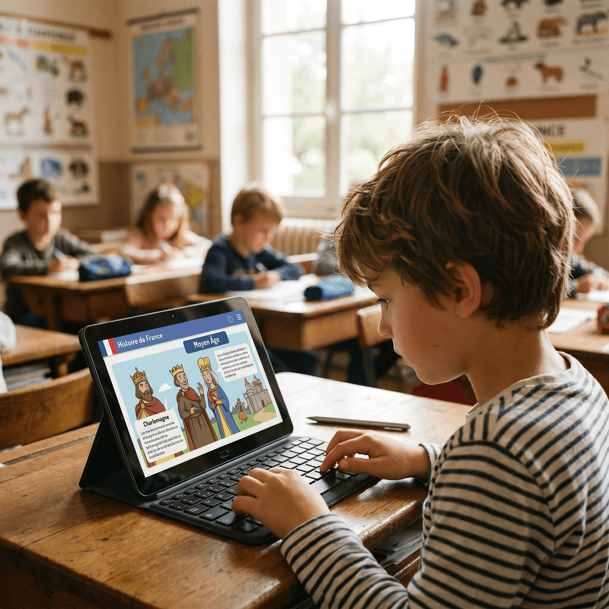 Étui-Clavier magnétique Azerty - Tablette Y10 Premium