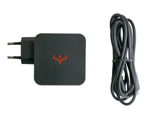 [YACCCHG60WUSBC] BLOC CHARGEUR AVEC CABLE USB-C 60W EN BOITE